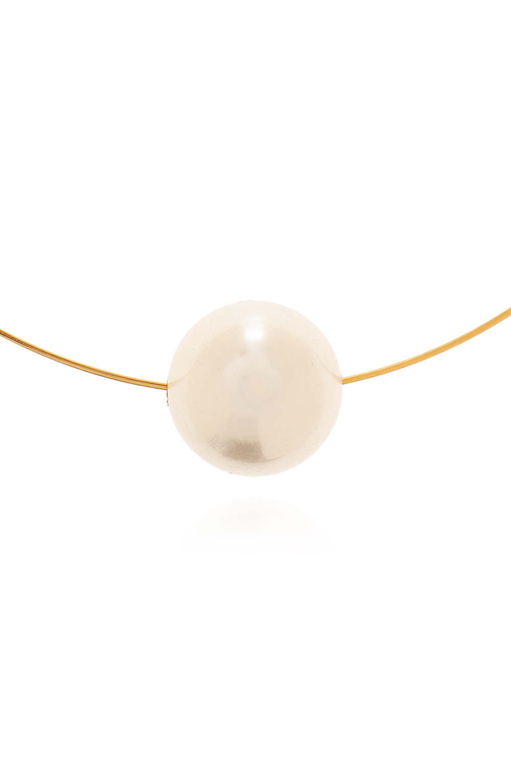 JIL SANDER Pearl necklace | Jil Sander Top mit offenem